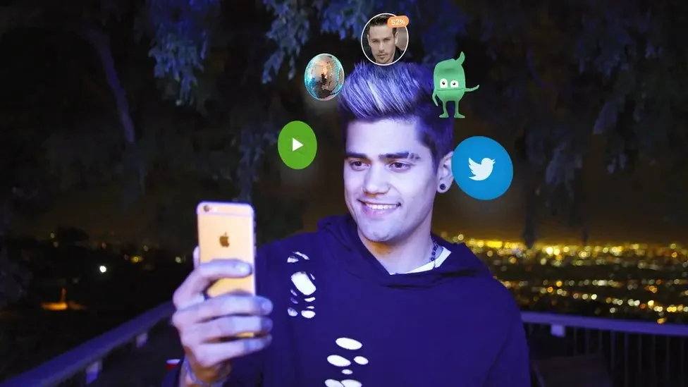 Face profile — AR identity overlays, location-anchored creation concept